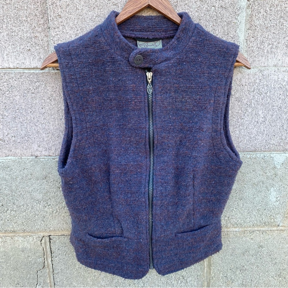 Vintage Y2K Horny Toad Activewear Womens Vest Small Wool Blend Full Zip Gorpcore